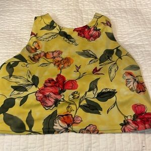 Athleta sports bra top yellow floral XL